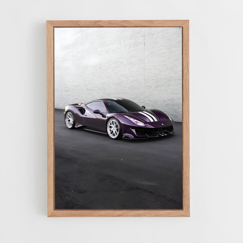 Poster Voiture Violet – affiche Ferrari (vue 4)